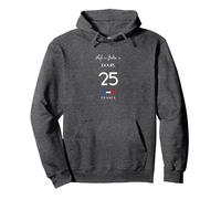 La Vie est Meilleure dans DOUBS Numéro 25 Franche Comté France Sweat à Capuche, Unisexe pour Adultes, Chiné Foncé, S