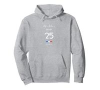 La Vie est Meilleure dans DOUBS Numéro 25 Franche Comté France Sweat à Capuche, Unisexe pour Adultes, Gris Chiné, M