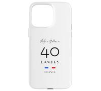 La Vie est Meilleure dans LANDES Numéro 40 Aquitaine France Noir Coque pour iPhone 15 Pro Max