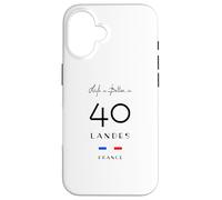 La Vie est Meilleure dans LANDES Numéro 40 Aquitaine France Noir Coque pour iPhone 16