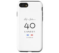 La Vie est Meilleure dans LANDES Numéro 40 Aquitaine France Noir Coque pour iPhone SE (2020) / 7/8