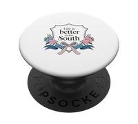 La Vie est Meilleure dans Le sud | Floral Southern Pride PopSockets PopGrip Adhésif