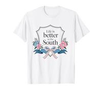 La Vie est Meilleure dans Le sud | Floral Southern Pride T-Shirt