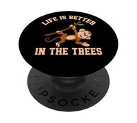 La Vie est Meilleure dans The Trees Monkey PopSockets PopGrip Adhésif