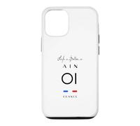 La Vie est Meilleure en AIN Numéro 01 Auvergne Rhône Alpes Noir Coque pour iPhone 12/12 Pro
