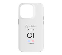 La Vie est Meilleure en AIN Numéro 01 Auvergne Rhône Alpes Noir Coque pour iPhone 14 Pro
