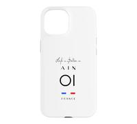 La Vie est Meilleure en AIN Numéro 01 Auvergne Rhône Alpes Noir Coque pour iPhone 15