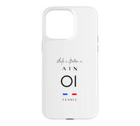 La Vie est Meilleure en AIN Numéro 01 Auvergne Rhône Alpes Noir Coque pour iPhone 15 Pro Max
