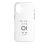 La Vie est Meilleure en AIN Numéro 01 Auvergne Rhône Alpes Noir Coque pour iPhone 16