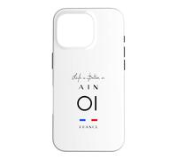 La Vie est Meilleure en AIN Numéro 01 Auvergne Rhône Alpes Noir Coque pour iPhone 16 Pro