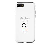 La Vie est Meilleure en AIN Numéro 01 Auvergne Rhône Alpes Noir Coque pour iPhone SE (2020) / 7/8