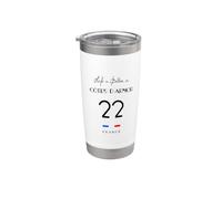 La vie est meilleure en CÔTES-D'ARMOR Numéro 22 Bretagne Black Gobelet isotherme en acier inoxydable double paroi