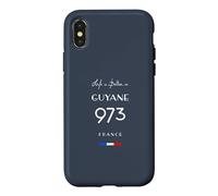 La Vie est Meilleure en GUYANE Numéro 973 Outre-mer France Coque pour iPhone X/XS
