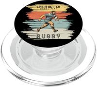 La Vie est Meilleure Quand Je Joue au Rugby PopSockets PopGrip pour MagSafe