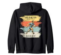 La Vie est Meilleure Quand Je Joue au Rugby Sweat à Capuche