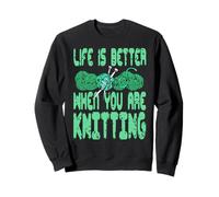 La Vie est Meilleure Quand On Tricote Fil Bonheur Sweatshirt