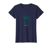 La Vie est Meilleure sous Un Palmier - Unidea T-Shirt, Femme, Bleu Marine, XS