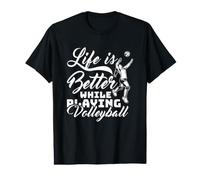 La Vie est Plus Belle Quand on Joue au Volley-Ball T-Shirt Graphique avec Valeur
