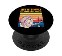 La Vie est Simple : Mangez, dormez, répétez Le Golf PopSockets PopGrip Adhésif