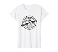 La Vie est Soit Une Grande Aventure, Soit Rien de Nature Montagne T-Shirt Graphique avec Valeur
