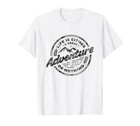 La Vie est Soit Une Grande Aventure, Soit Rien de Nature Montagne T-Shirt Graphique avec Valeur