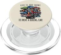 La Vie est trop Courte pour Conduire Une Voiture ennuyeuse Voitures Classiques de Dessin animé PopSockets PopGrip pour MagSafe