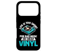La Vie est trop Courte pour de la Mauvaise Musique ou des disques vinyles Bon marché Coque pour iPhone 17 Pro