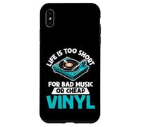 La Vie est trop Courte pour de la Mauvaise Musique ou des disques vinyles Bon marché Coque pour iPhone XS Max