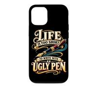 La Vie est trop Courte pour écrire avec Un Stylo Moche Coque pour iPhone 12/12 Pro