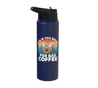 La vie est trop courte pour un mauvais barista de café Stainless Steel Insulated Water Bottle