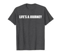 La Vie est Un Voyage T-Shirt, Homme, Chiné Foncé, 4XL