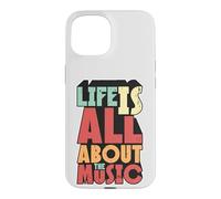 La Vie est Une Histoire de Musique rétro Vintage des années 70 Amateur de Musique Coque pour iPhone 15