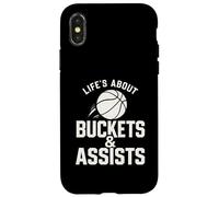 La Vie est Une Question de seaux et d'aides - Basketball Coque pour iPhone X/XS