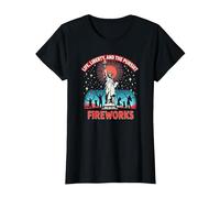 La Vie, la liberté et la Poursuite des Feux d'artifice T-Shirt, Femme, Noir, M