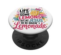 La Vie m'a donné des Citrons PopSockets PopGrip Adhésif