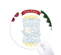 la vie marine pittoresque patron poulpe tapis de souris en caoutchouc de sapin de noël