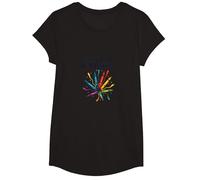 La Vie ne consiste Pas à être ce Parfait Art au Crayon coloré T-Shirt, Fille, Noir, L