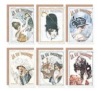 la Vie Parisienne Lot de 6 Cartes de Vœux avec Enveloppes