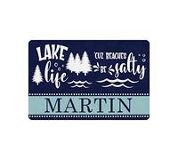 La Vie Personnalisée Est Meilleure Au Lac Nom De Famille Lake Life 'Cuz Be Salty Tapis De Porte Anti-Poussière Tapis De Bain Résistant Paillasson pour Entrée Douche Intérieur 40 X 60Cm