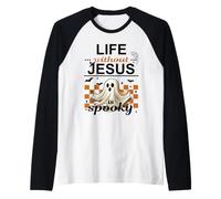 La Vie sans Jésus est Un fantôme d'halloween drôle et Effrayant Manche Raglan