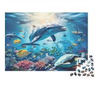 La Vie sous l'eau Puzzle 1000 Pièces Adulte sans Poussière, Puzzle Difficile énigme De Compétence Logique pour Une Activité Zen, Puzzle Cadeau d'anniversaire 38x26cm/1000pcs