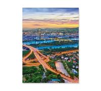 La Ville de Vienne sur la Belle Danube Bleue，Puzzles pour Adultes 1000 Pièces Puzzles pour Adultes pour Enfants Puzzle en Papier Ados Jeux Éducatifs Anti-Stress Jouet Cadeau（50x70cm）-AH81