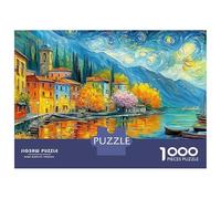 La Ville du lac étoilé Puzzle 1000 PiècesVillage de la Rivière pour Experts Papier Recyclé Difficile sans Reflets Édition Limitée Qualité Premium 70x50cm/1000pcs