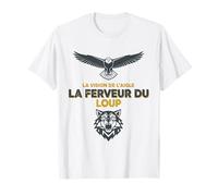 La Vision De L'Aigle La Ferveur du Loup Citation Spirituelle T-Shirt