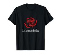La Vita è Bella Citation Italienne Vie Positive T-Shirt