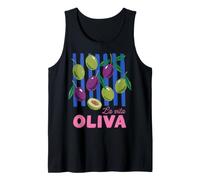 La Vita Olive Life Huile d'olive Italienne rétro Vintage Débardeur