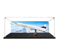 La vitrine en acrylique est compatible avec le modèle de blocs de construction d'avion LeGo 10307 Concorde, vitrine de protection anti-poussière (boîte de présentation uniquement) (fond A)