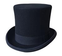 La Vogue Homme Chapeau Haut Magicien Laine Classique Traditionnel Fête Hiver Automne Noir M