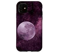 La voie lactée céleste de la pleine lune en joli rose Coque pour iPhone 11