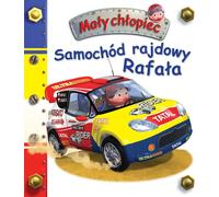 La voiture de rallye de Raphaël. Petit garçon